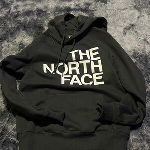 The North Face Black Hoodie with White Logo